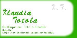 klaudia totola business card